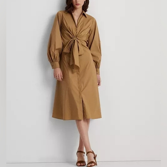 RALPH LAUREN BLACK LABEL Midi Length Shirt Dress Size 6 - Picture 1 of 4